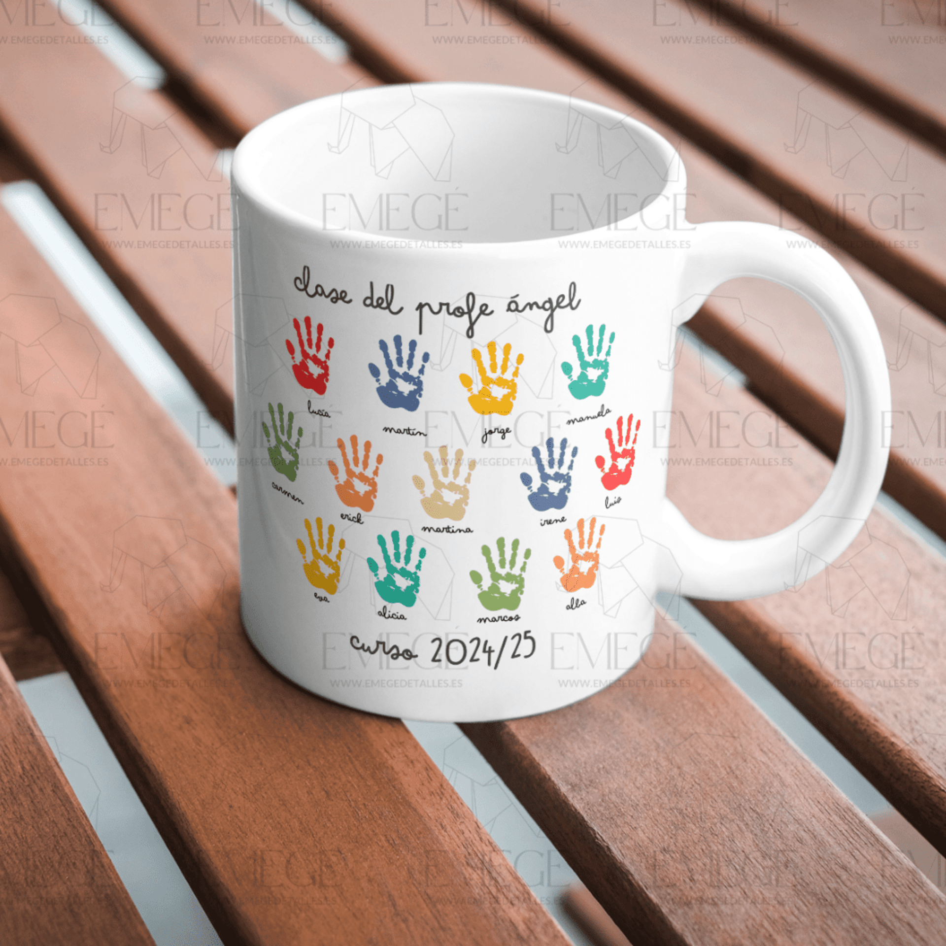 Taza huellas Col. Gracias profe - 2