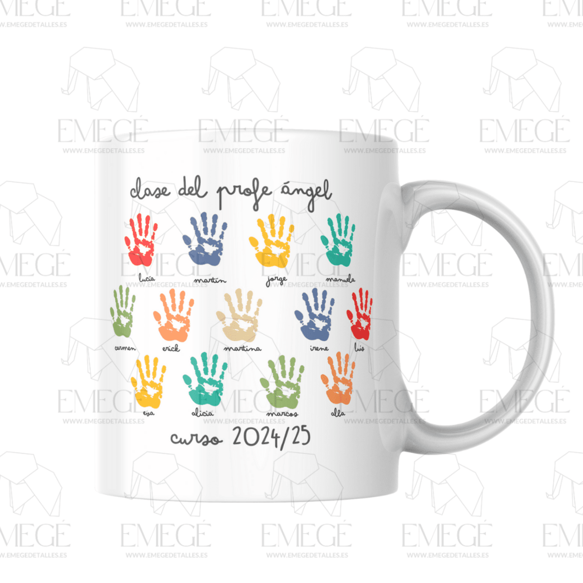 Taza huellas Col. Gracias profe - 4