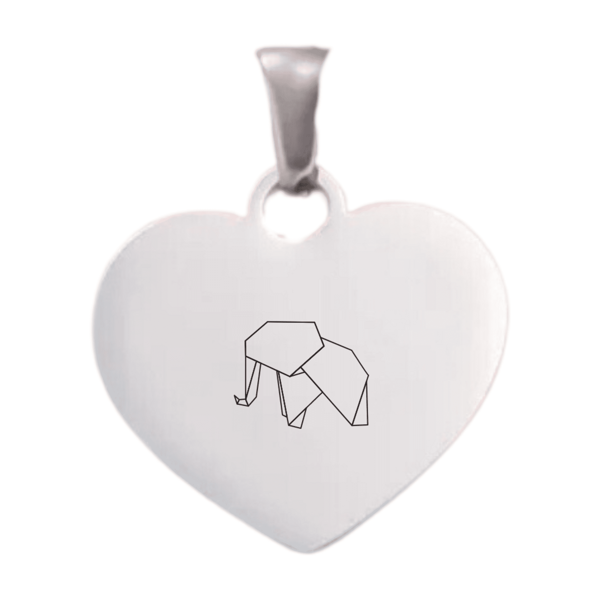 Colgante "Mon Cœur" mini (imagen simple grabado a una cara) - 3